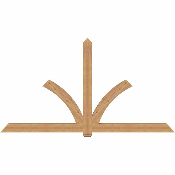 Ekena Millwork Redmond Timber Gable Bracket, Western Red Cedar, 108"W x 58"H x 3 1/2"D x 5 1/2"F, 13/12 Pitch GBW108X58X0406RED00SWR - main
